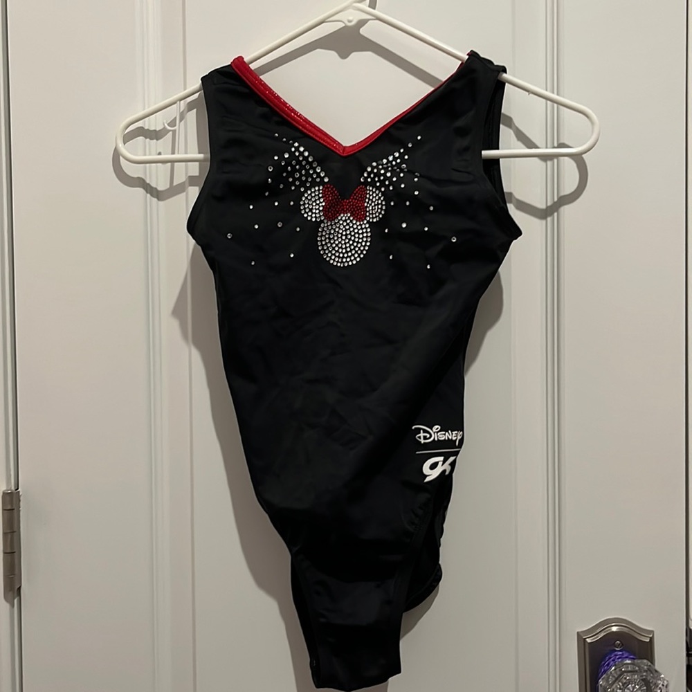 Minnie Mouse rhinestone gymnastics leotard- GK elite